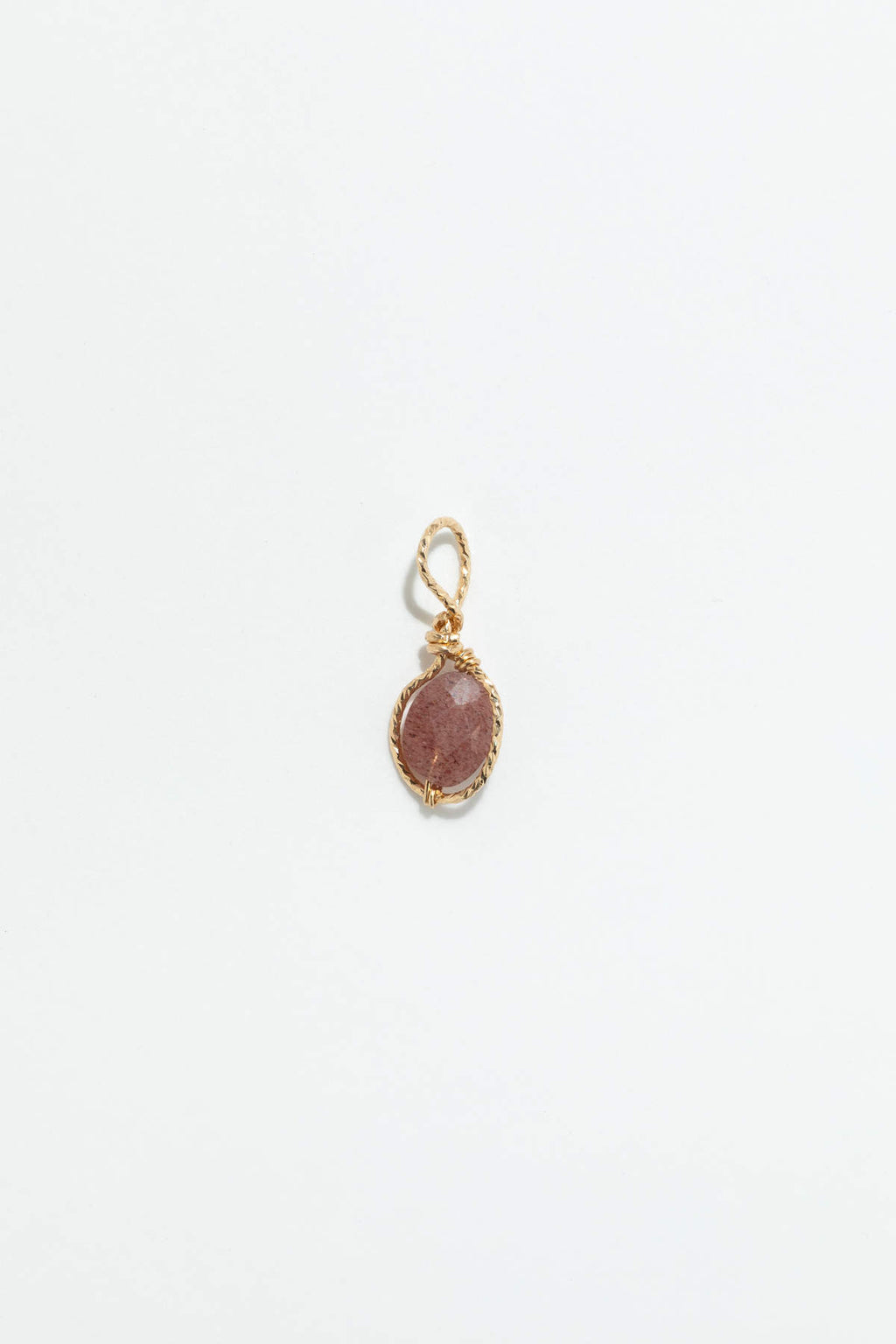 Victory Pendant - Pink Strawberry Quartz