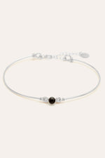 Moon bangle - Spinel - Silver