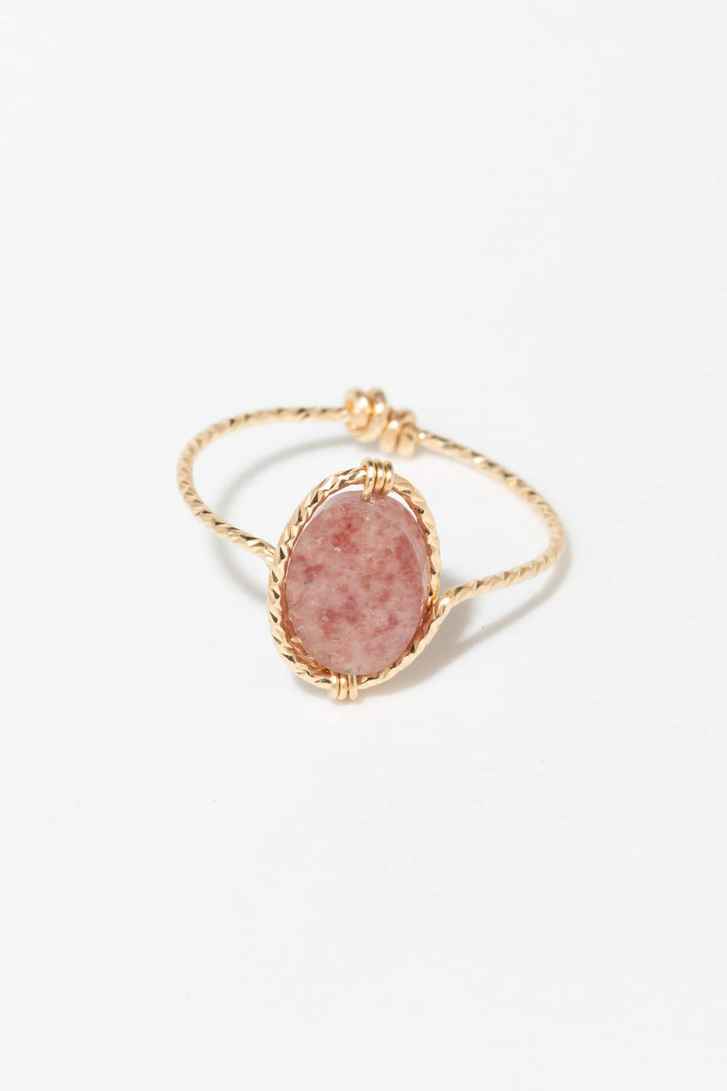 Victory Ring - Pink Strawberry Quartz
