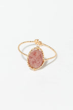 Victory Ring - Pink Strawberry Quartz