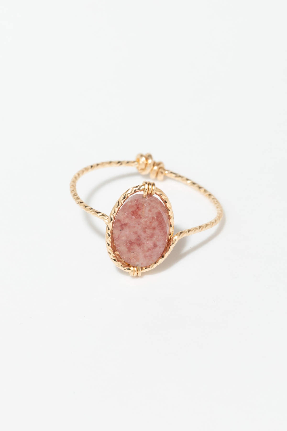 Victory Ring - Pink Strawberry Quartz