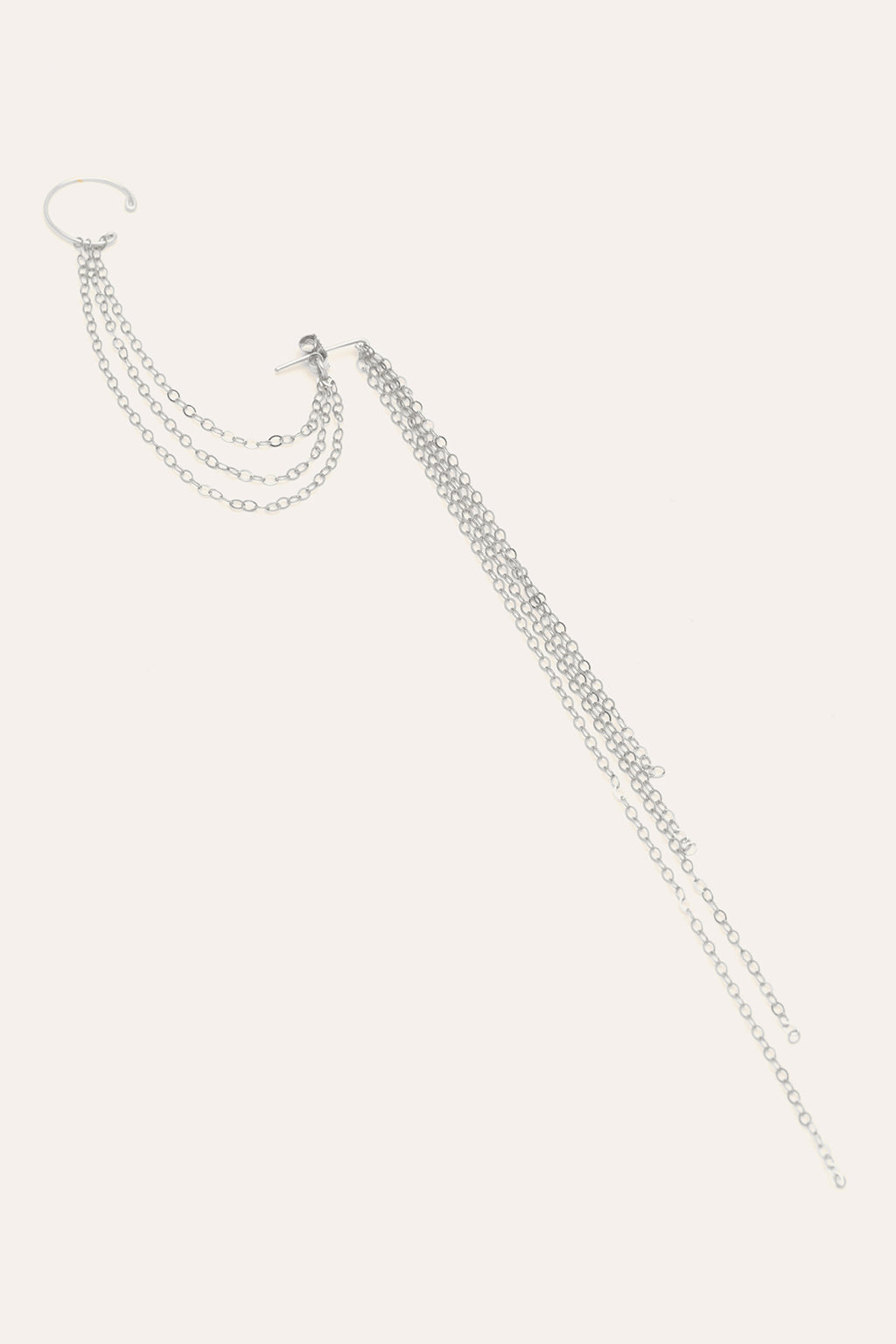 Triple Chain ear cuff - Silver