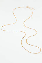 Collier sautoir Sana enroulé, 70 à 75 cm de maille gourmette dorée