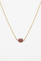 Victoire Necklace - Pink Strawberry Quartz