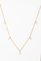 Sofia long tassel necklace - 750‰ gold White diamond