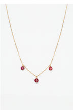 Sofia short tassel necklace - 750‰ Gold Ruby