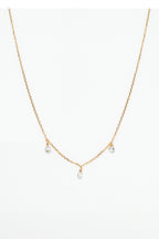 Sofia short tassel necklace - 750‰ gold White diamond