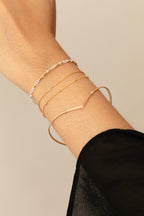 Satellite double chain bracelet