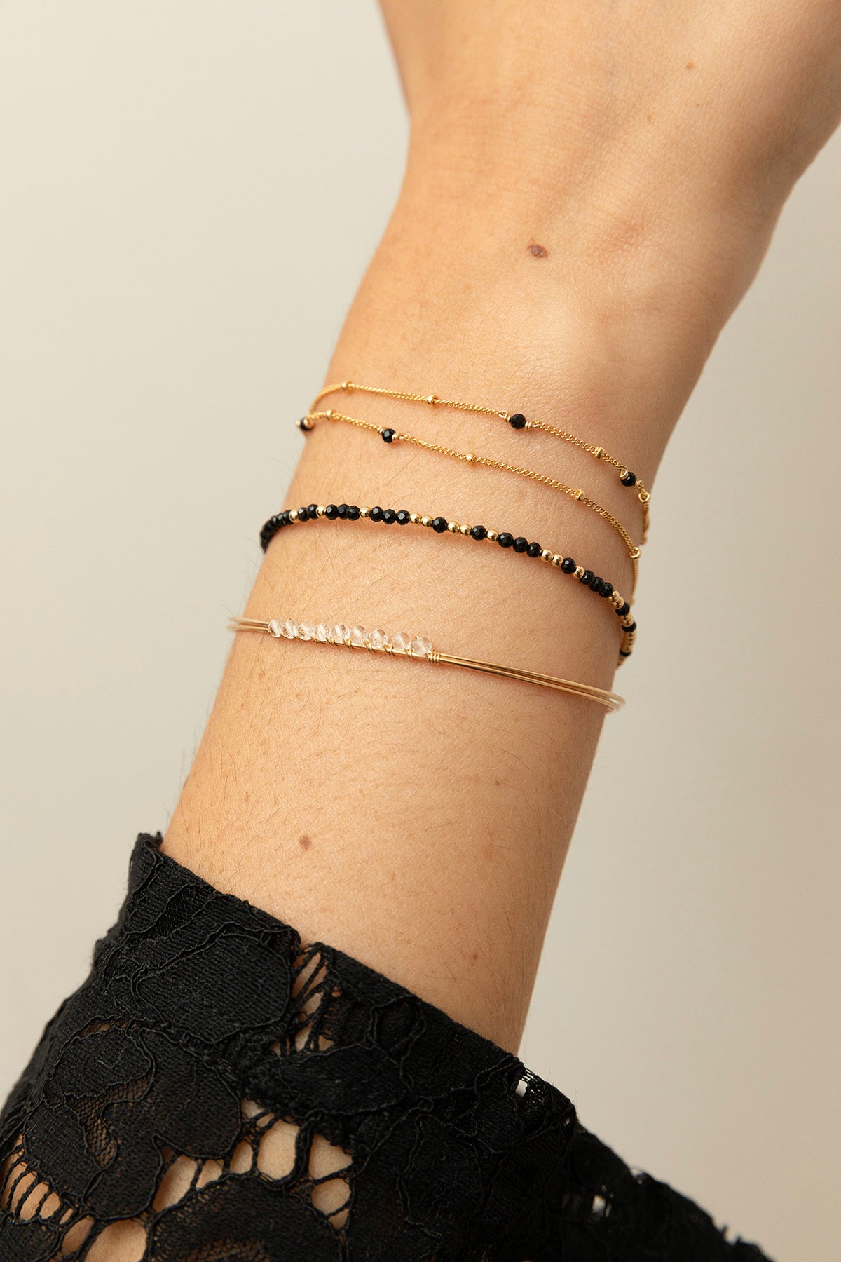 Satellite Necklace-Bracelet - Agate