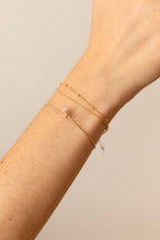 Satellite double chain bracelet