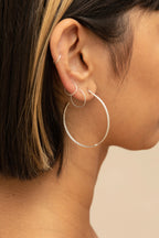 Mini sparkle creoles - Silver