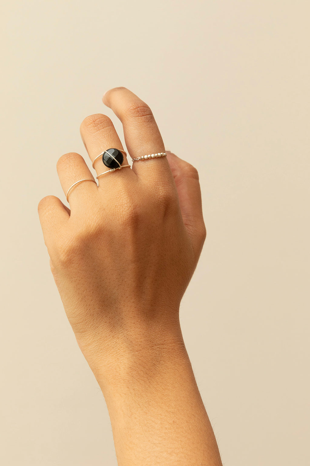 Organique Ring - Agate - Silver