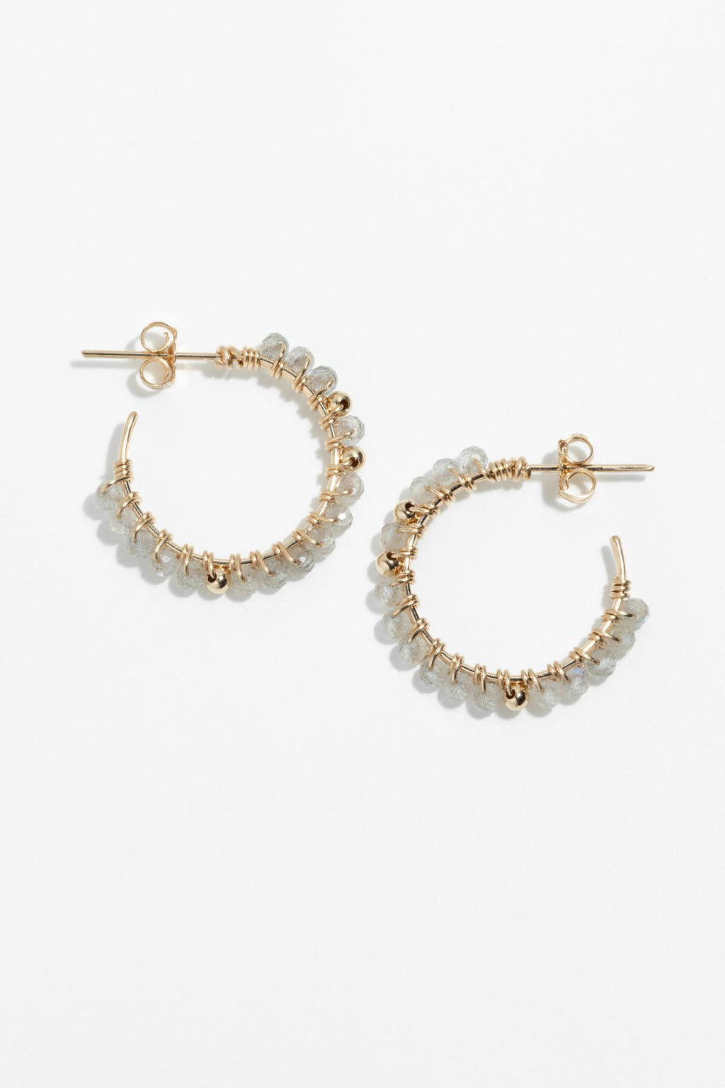 Medium Frida Hoop Earrings - Labradorite