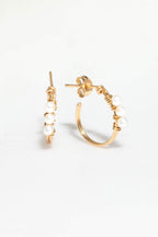 Théa Creole Earrings - Cultured Pearl