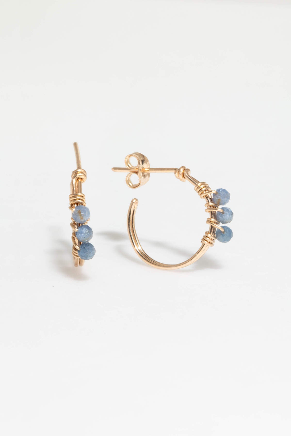 Théa Creole Earrings - Sapphire