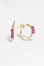Thea Hoop Earrings - Ruby
