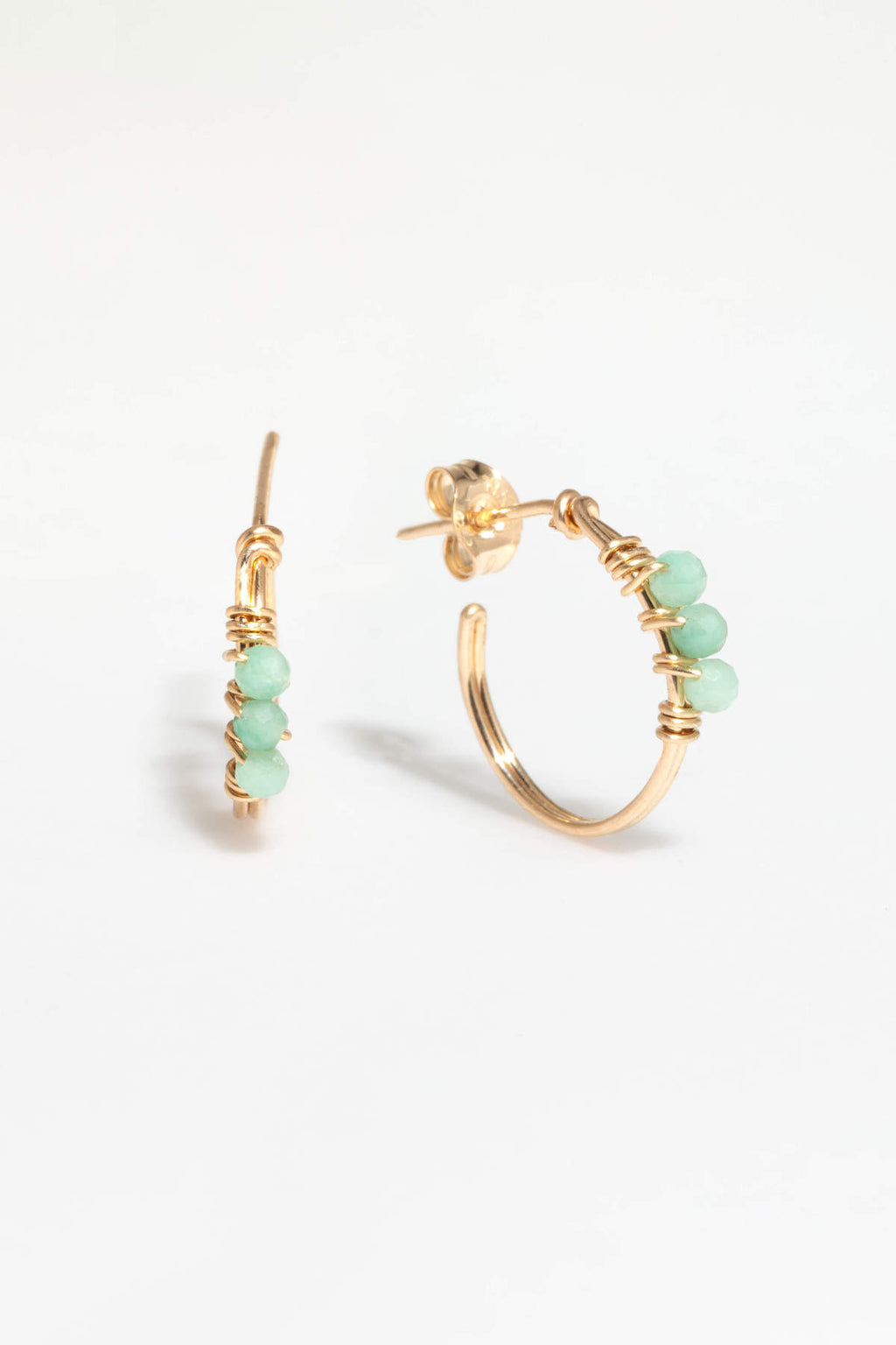 Théa Hoop Earrings - Emerald