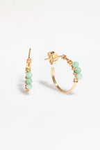 Théa Hoop Earrings - Emerald