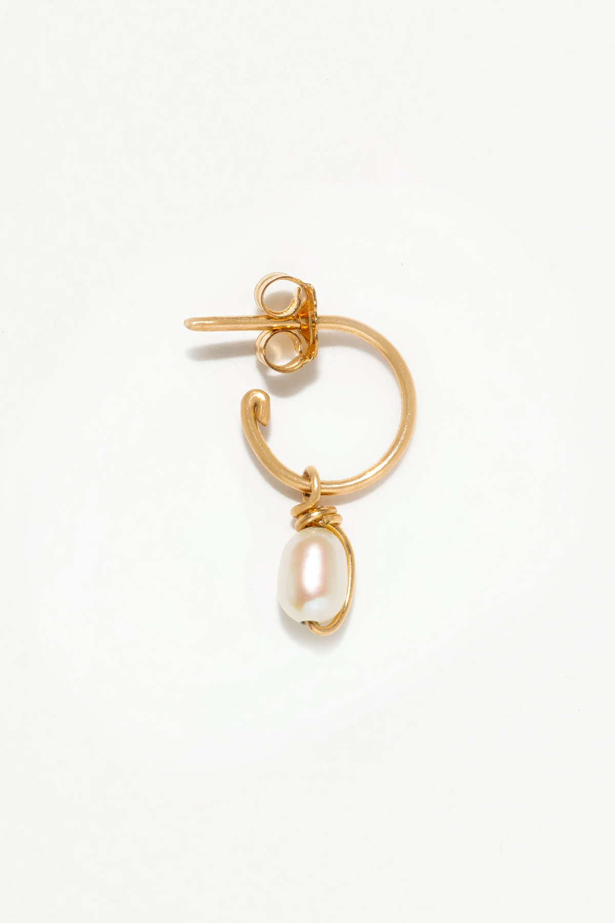 Mini creoles Enlacé - Cultured pearls