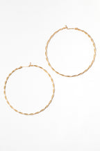 Large Torsade hoop earrings