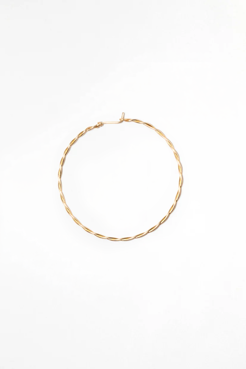 Large Torsade hoop earrings