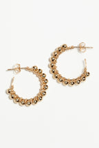 Large beaded hoop earrings