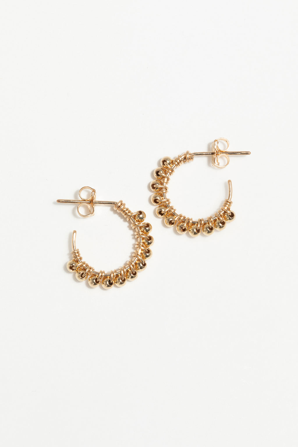 Beaded hoop earrings