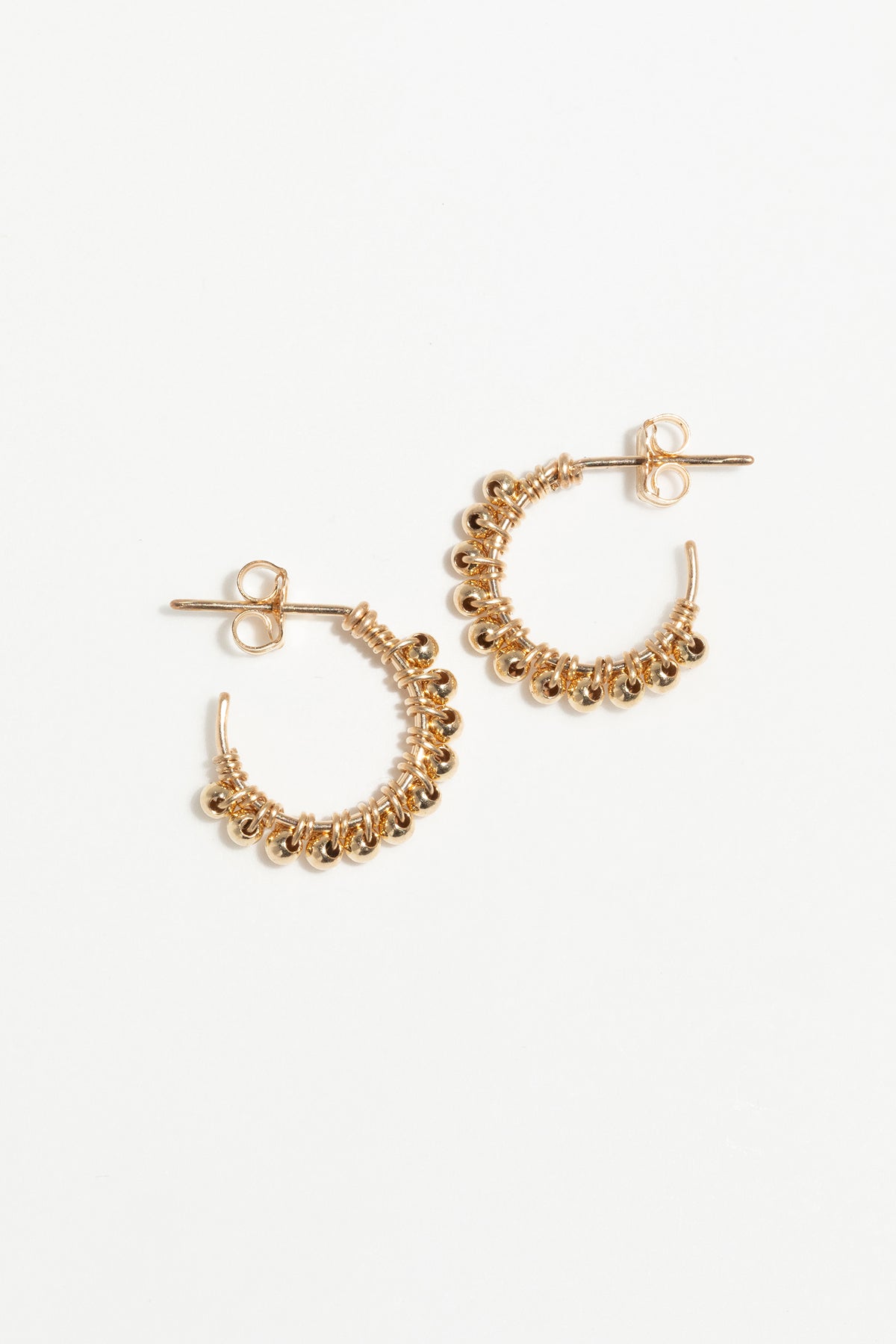 Beaded hoop earrings