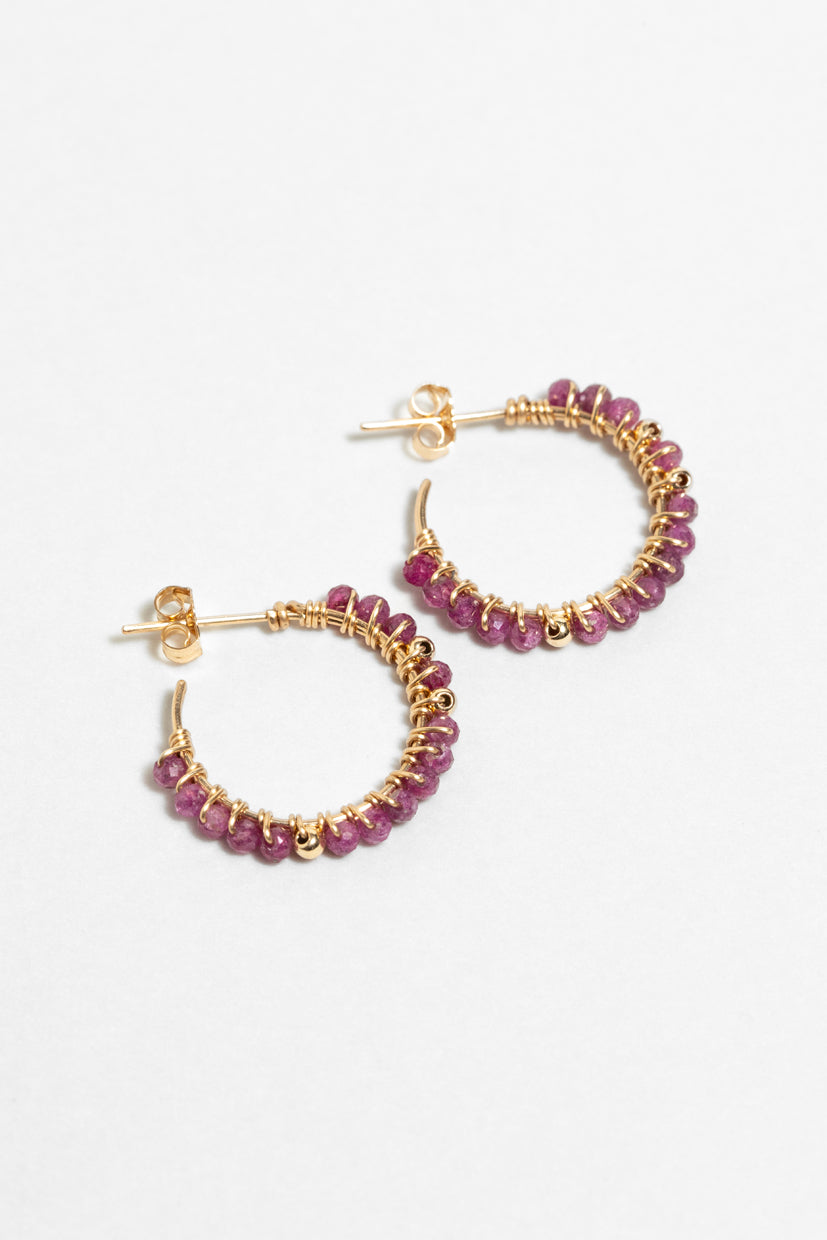 Medium Frida Creoles - Ruby