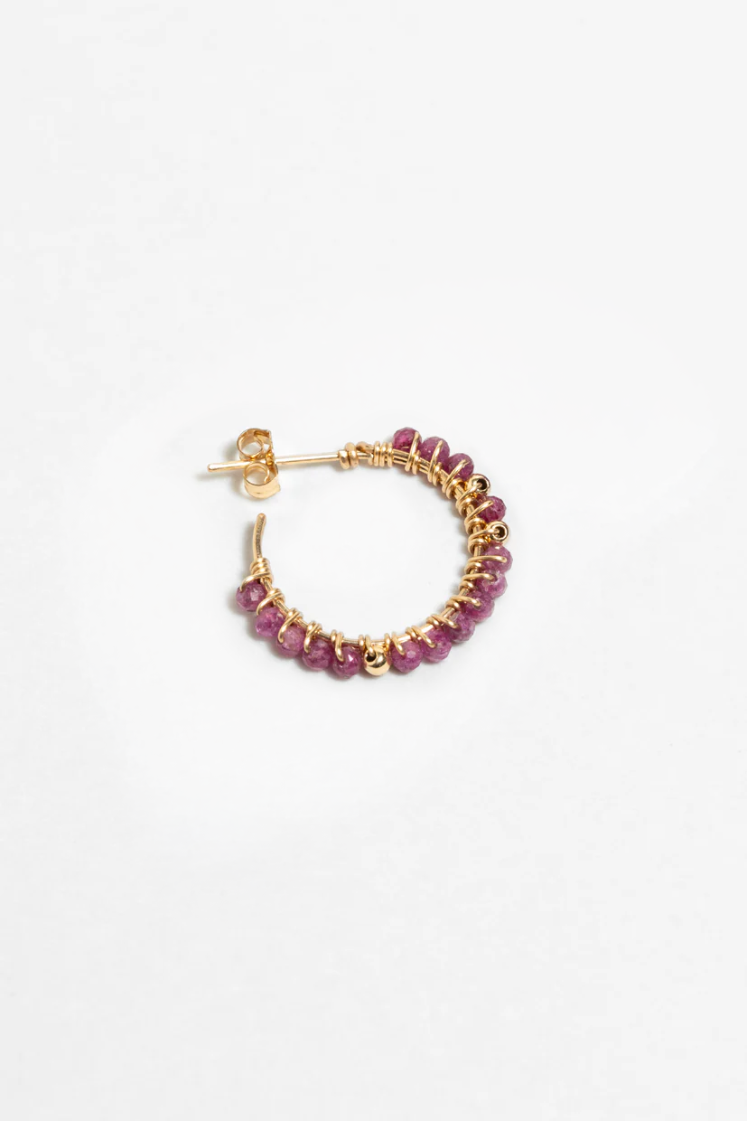 Medium Frida Creoles - Ruby