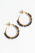Medium Frida Creoles - Sapphire