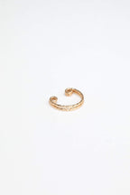 Fake piercing double shine ring