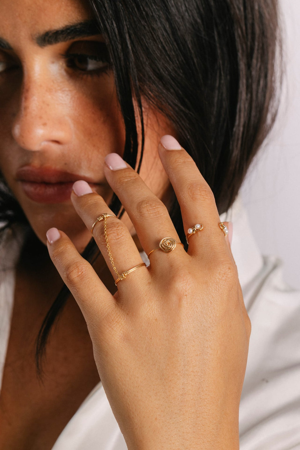 Twisted flower ring