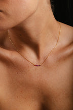 Théa Short Necklace - Ruby