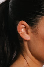Fake piercing double shine ring
