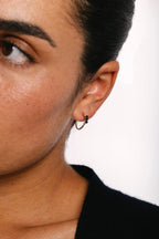 Thea Creole Hoop Earrings - Spinel