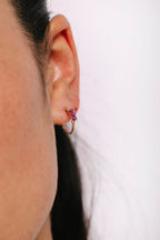 Thea Hoop Earrings - Ruby