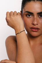 Rosa Cord Bracelet - Black