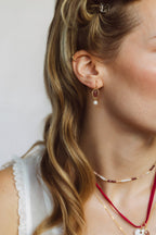 Victoire Earrings - Pink Strawberry Quartz