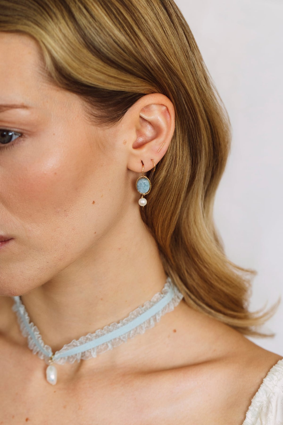 Victoire Earrings - Aquamarine