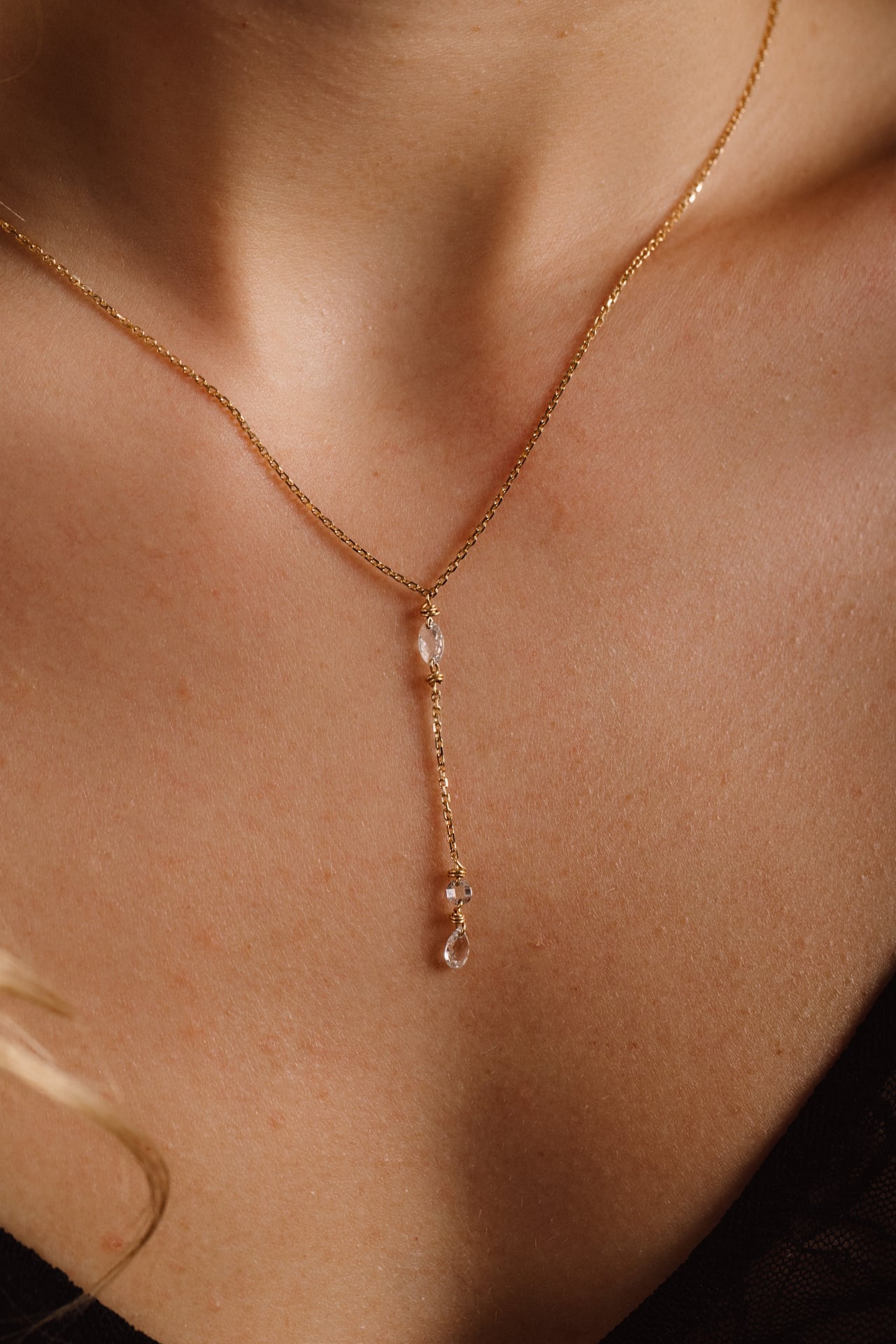 Collier long Riviera - Or 750‰ - Diamant blanc