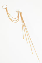 Triple chain ear cuff
