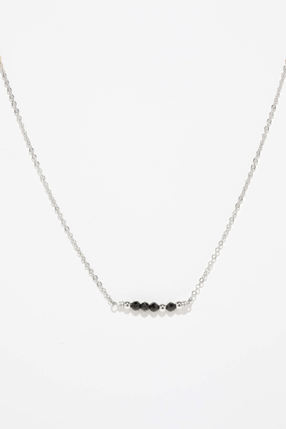 Collier court Théa - Spinelle - Argent