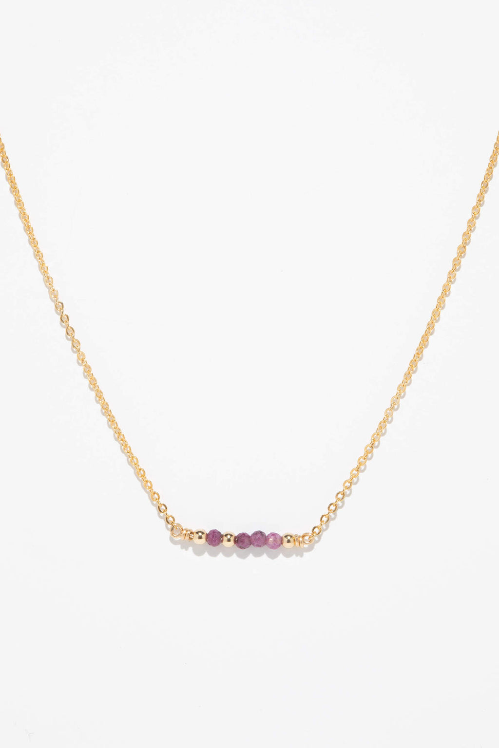 Théa Short Necklace - Ruby