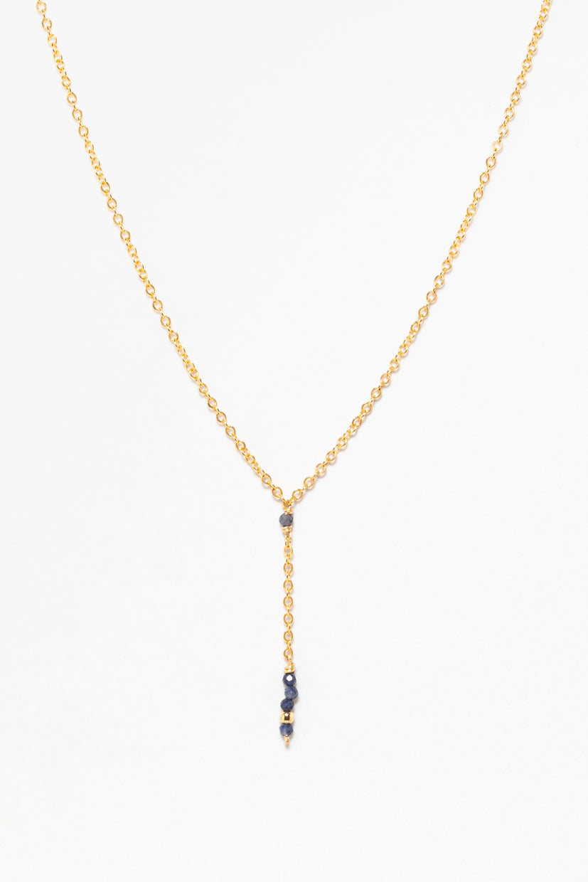 Théa long necklace - Sapphire