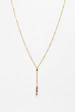 Théa long necklace - Ruby