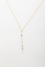 Riviera long necklace - 750‰ Gold - White diamond