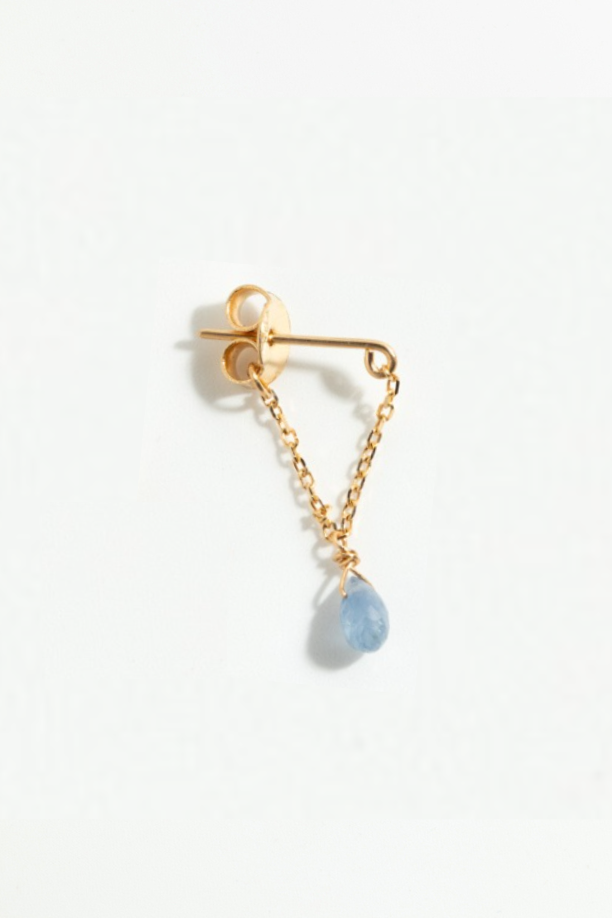 Mia essential chain earrings - 750‰ gold Sapphire of your choice