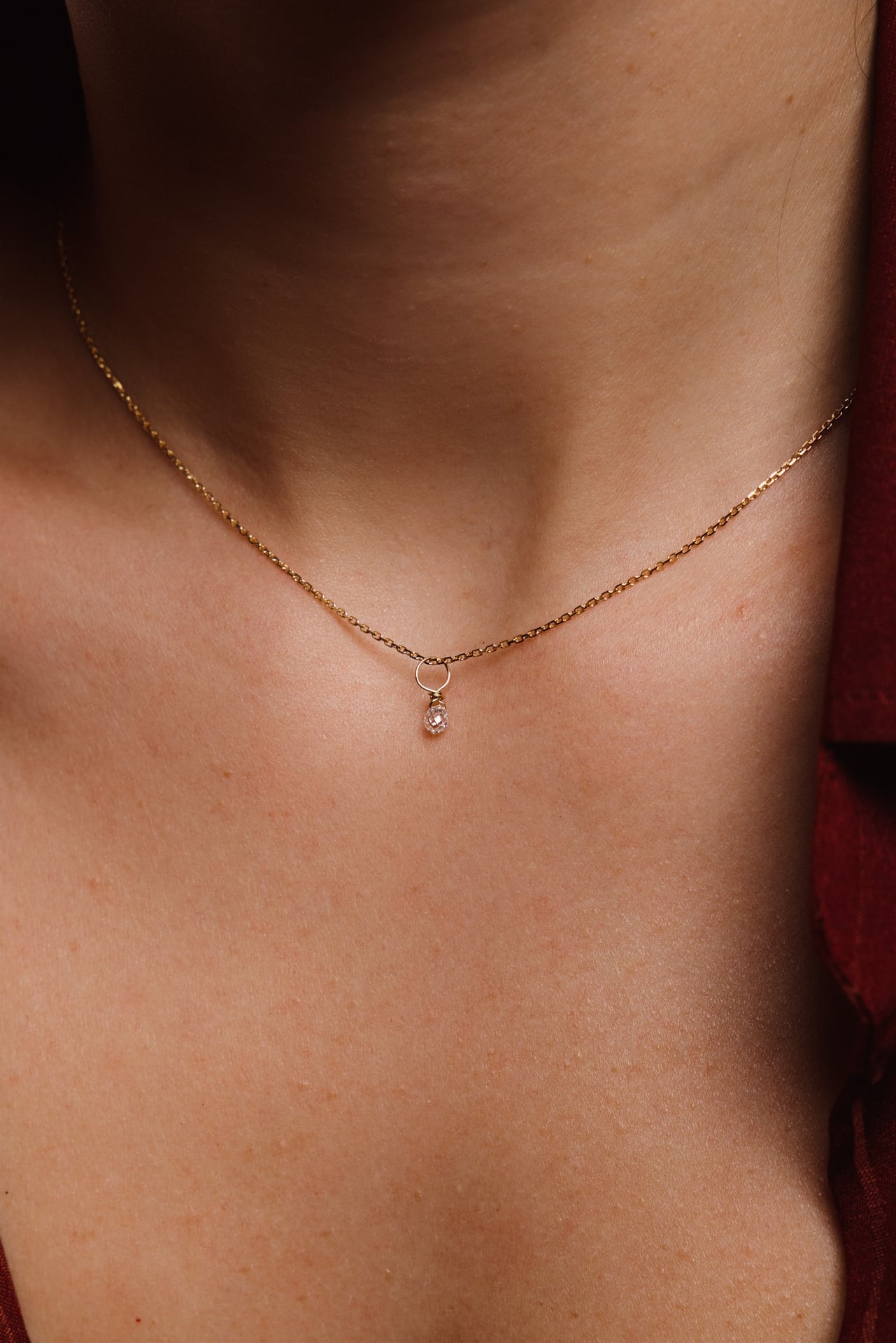 Mia Pendant - 18k Gold - White Diamond