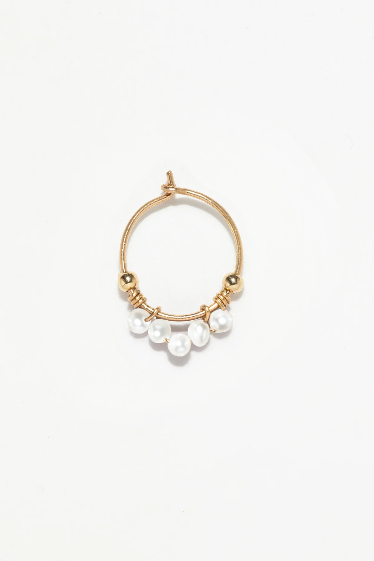 Mini lace creoles - Cultured pearls